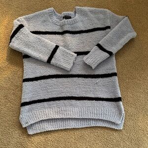 Tribal light BlueSweater with Dark Blue Stripes